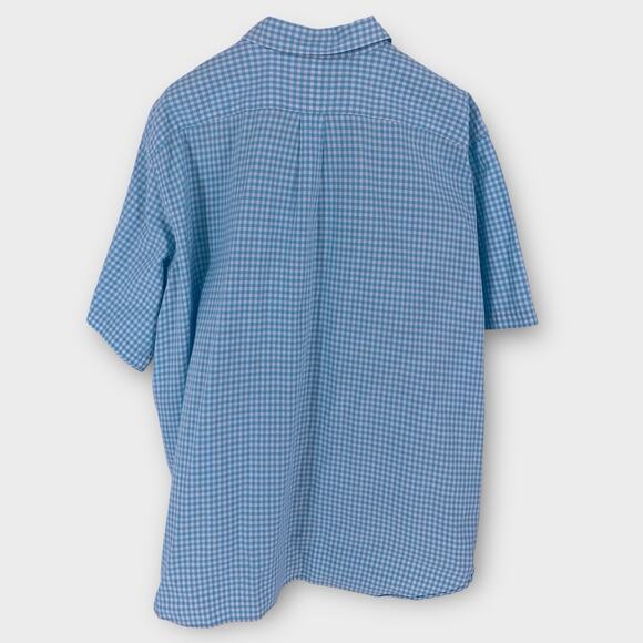Ralph Lauren Men's 3XB Blue Gingham Oxford Short Sleeve Button Down Shirt - Picture 2 of 9